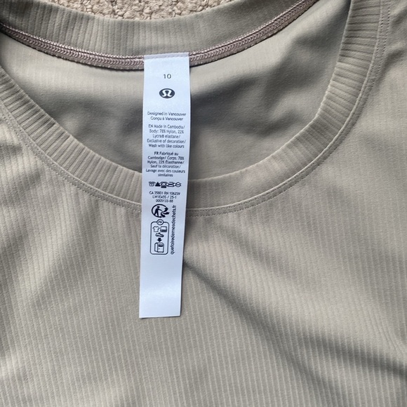 Lululemon All Aligned Ribbed Midi Dress, 10, Sheer Oak - Picture 3 of 8